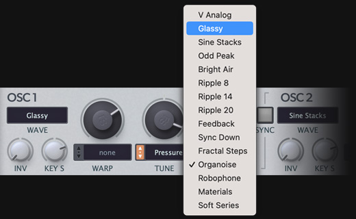 Oscillator wavetables