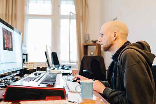 Jan working