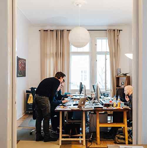 Working in the old office
