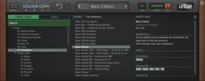 Colour Copy - Presets Browser