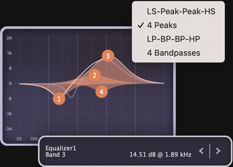 Multi-band morphing EQ