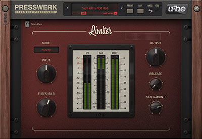 Presswerk alternate view: limiter