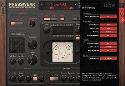 Prefernces and options in Presswerk