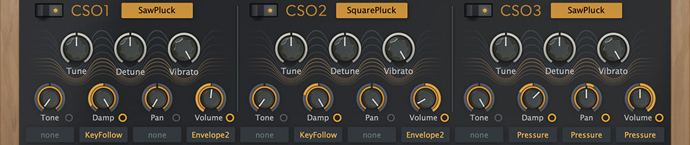 Triple Cheese’s sound generating comb filter modules