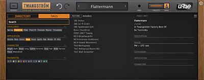 Twangström - Preset browser (Tags)
