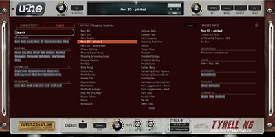 Preset browser in TyrellN6