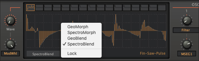 Zebralette wave editor drawing modes