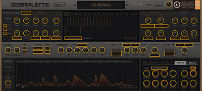 Zebralette oscillator presets